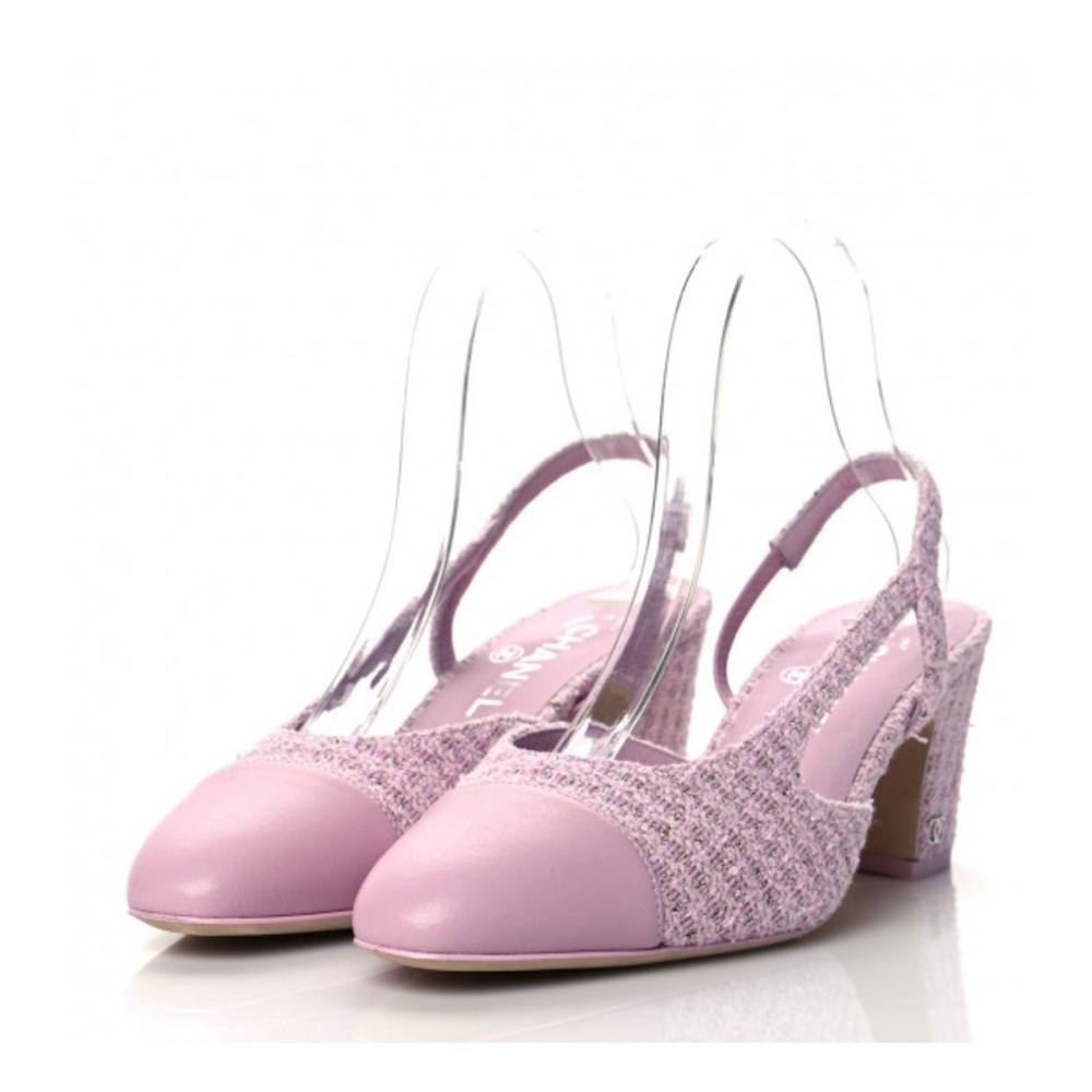 Chanel authentic pink sling backs